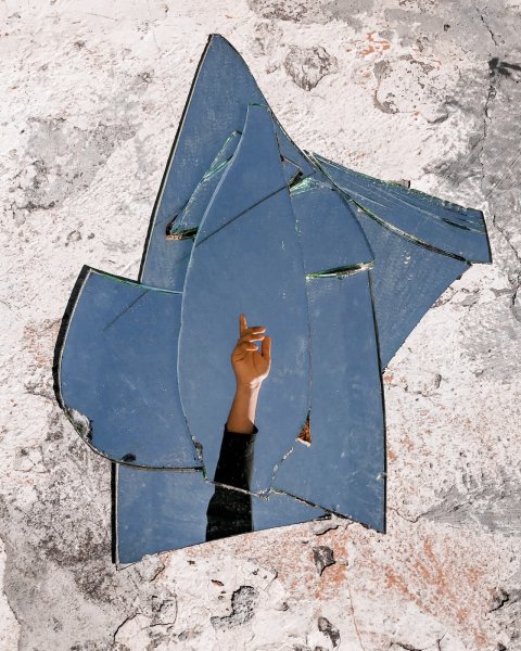 gebroken glas